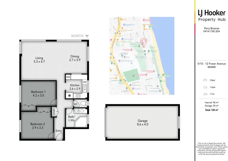 Floorplan of Homely unit listing, 5/10 Fraser Avenue, Miami QLD 4220