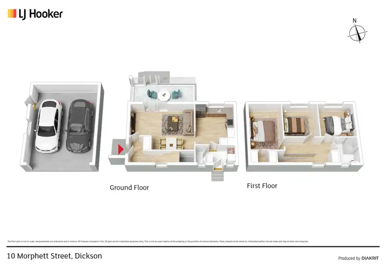 Floorplan of Homely house listing, 10 Morphett Street, Dickson ACT 2602