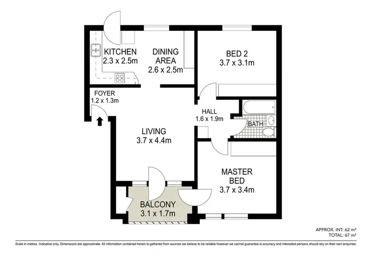 Floorplan of Homely unit listing, 4/4 St Lukes Street, Randwick NSW 2031