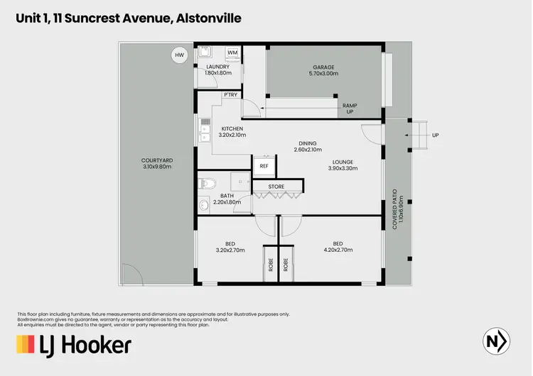 Floorplan of Homely unit listing, Unit 1/11 Suncrest Avenue, Alstonville NSW 2477