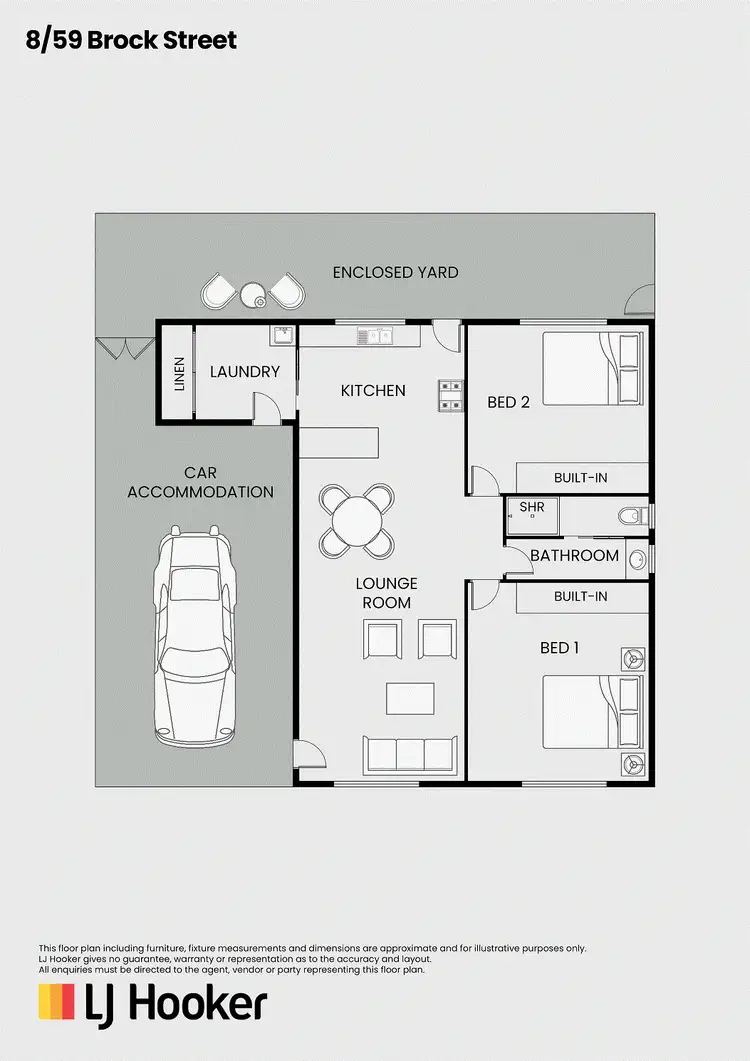 Floorplan of Homely unit listing, 8/59 Brock Street, Young NSW 2594