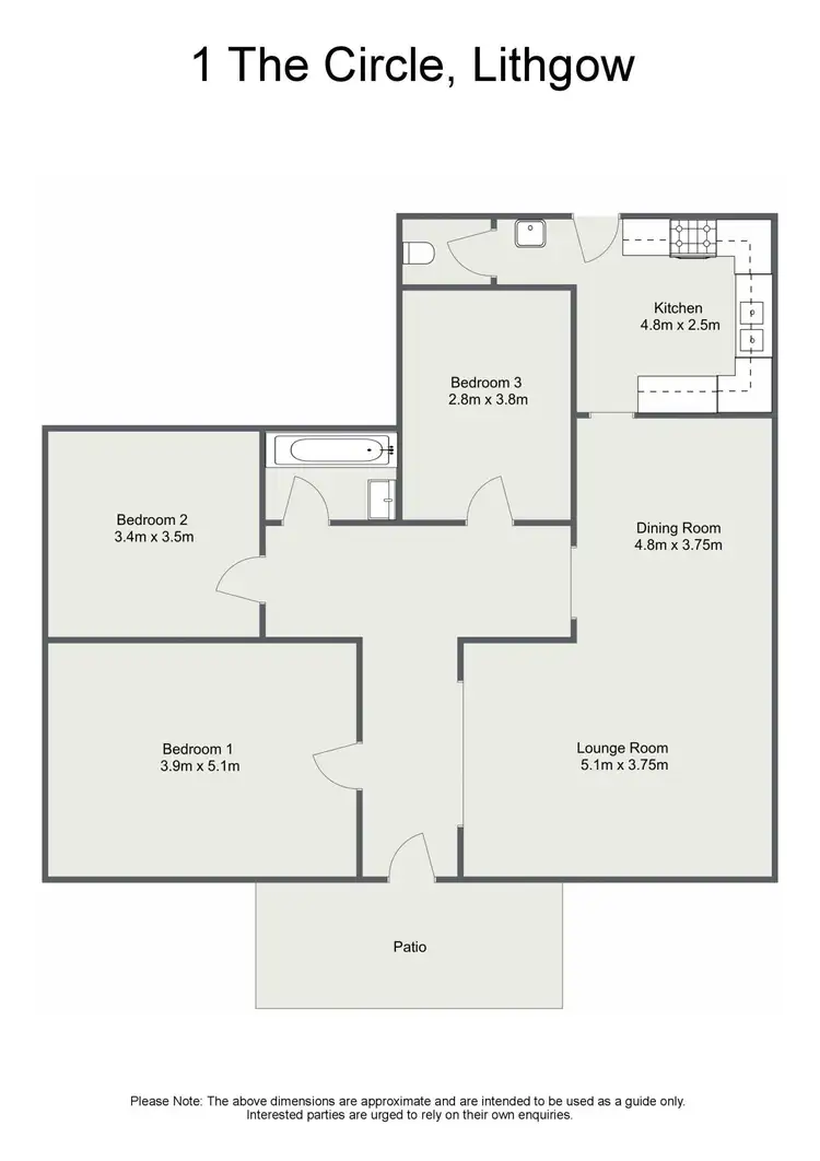 Floorplan of Homely house listing, 1 The Circle, Lithgow NSW 2790