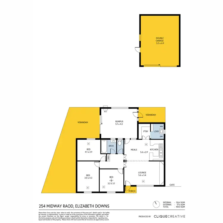 Floorplan of Homely house listing, 254 Midway Road, Elizabeth Downs SA 5113