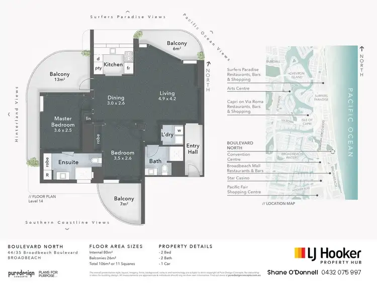 Floorplan of Homely apartment listing, 44/35 Broadbeach Boulevard, Broadbeach QLD 4218