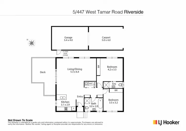 Floorplan of Homely unit listing, 5/447 West Tamar Road, Riverside TAS 7250