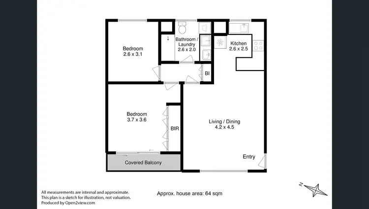 Floorplan of Homely unit listing, Unit 7/60 Main Road, Claremont TAS 7011