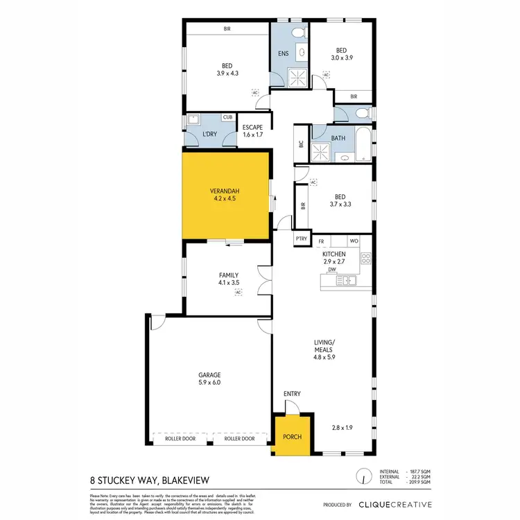 Floorplan of Homely house listing, 8 Stuckey Way, Blakeview SA 5114