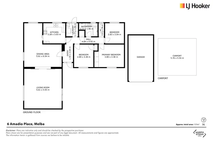 Floorplan of Homely house listing, 6 Amadio Place, Melba ACT 2615