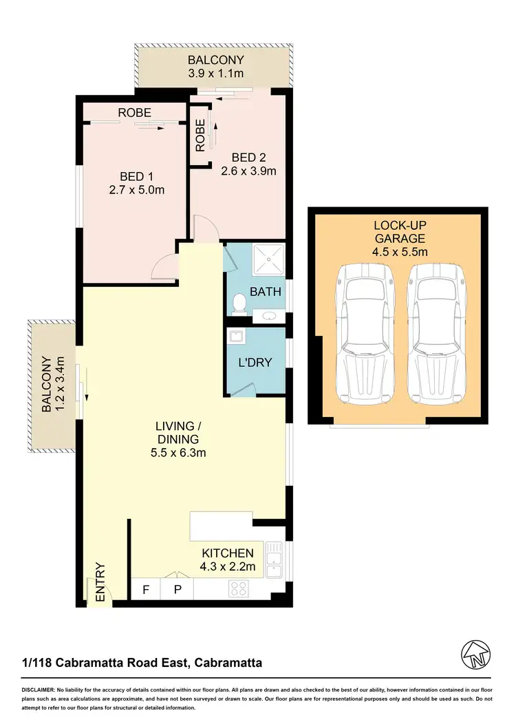 Floorplan of Homely unit listing, 1/118 Cabramatta Rd East, Cabramatta NSW 2166