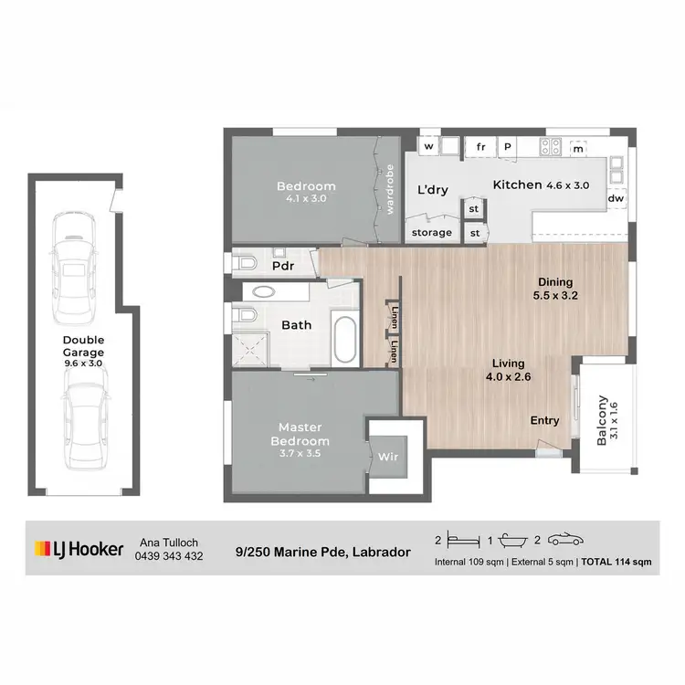 Floorplan of Homely apartment listing, 9/250 Marine Parade, Labrador QLD 4215