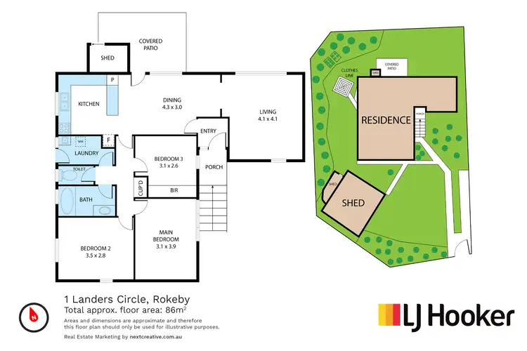 Floorplan of Homely house listing, 1 Landers Circle, Rokeby TAS 7019