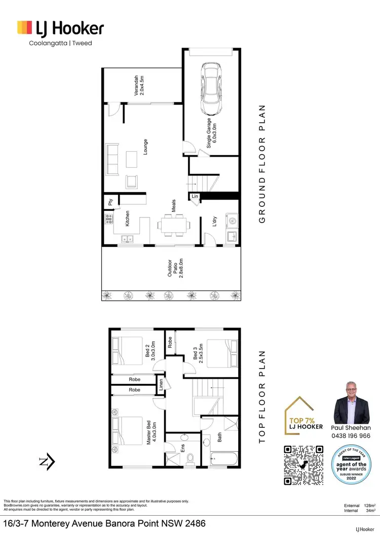 Floorplan of Homely townhouse listing, 16/3-7 Monterey Avenue, Banora Point NSW 2486