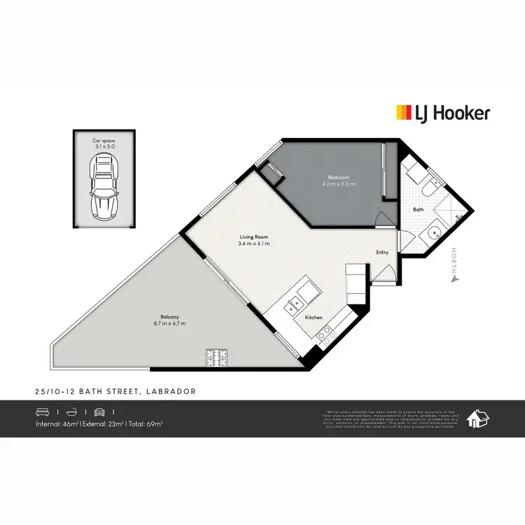Floorplan of Homely unit listing, 25/10-12 Bath Street, Labrador QLD 4215