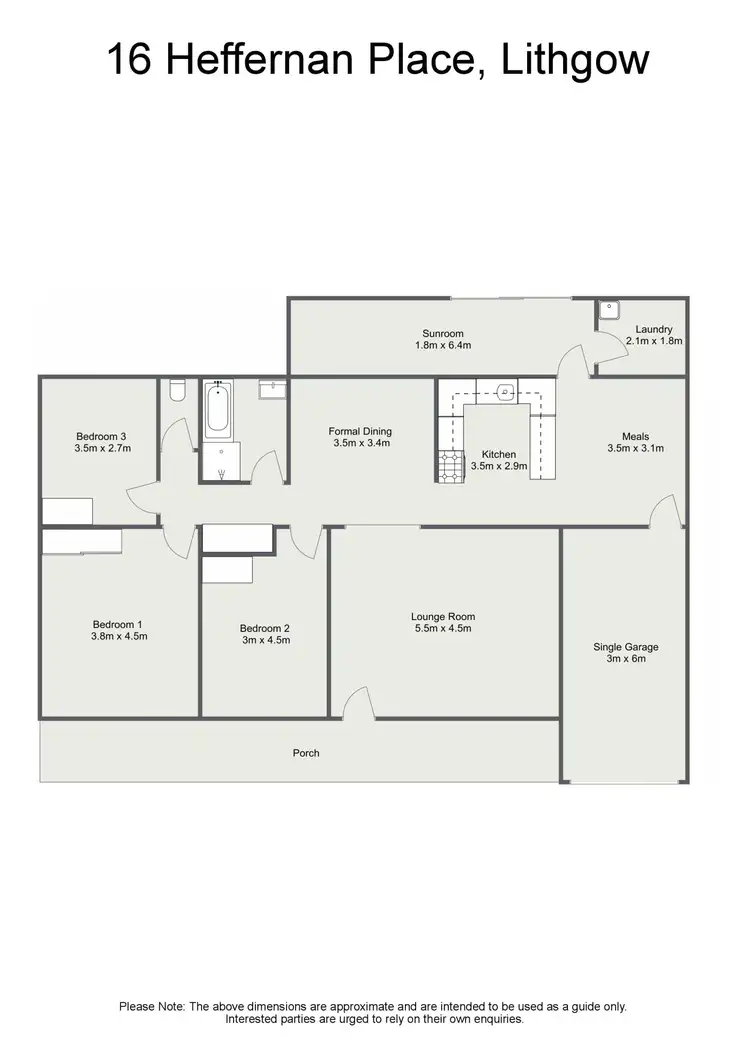 Floorplan of Homely house listing, 16 Heffernan Place, Lithgow NSW 2790