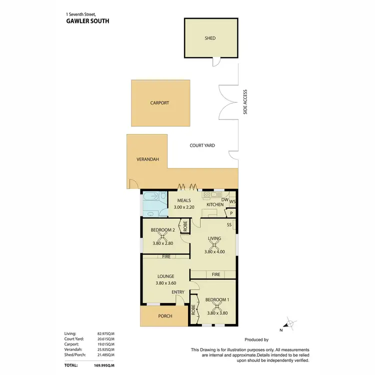 Floorplan of Homely house listing, 1 Seventh Street, Gawler South SA 5118