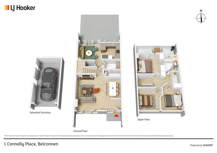 Floorplan of Homely townhouse listing, 1 Connelly Place, Belconnen ACT 2617