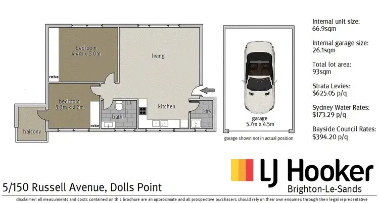 Floorplan of Homely apartment listing, 5/150 Russell Avenue, Dolls Point NSW 2219