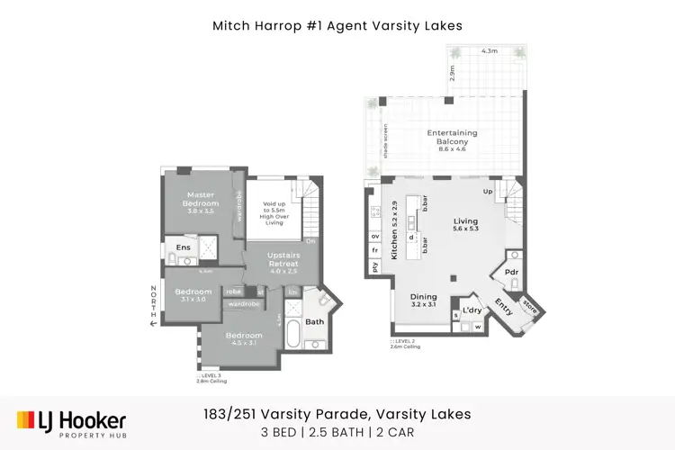 Floorplan of Homely apartment listing, 183/251 Varsity Parade, Varsity Lakes QLD 4227