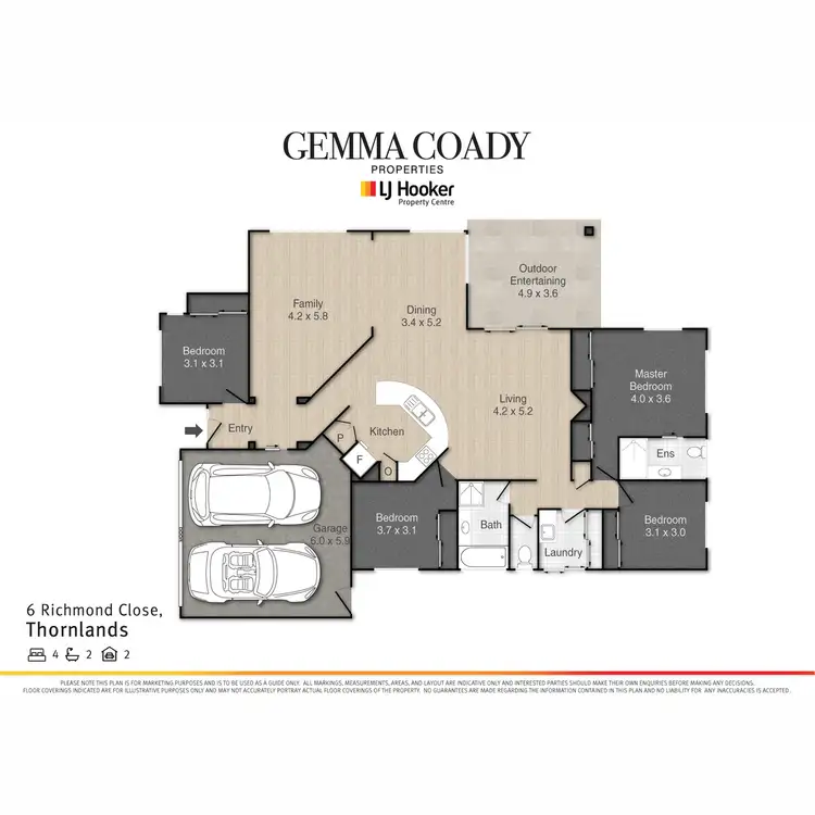 Floorplan of Homely house listing, 6 Richmond Close, Thornlands QLD 4164