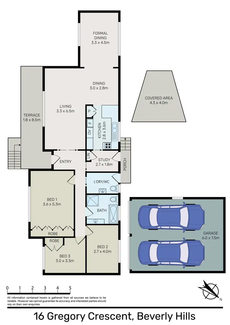 Floorplan of Homely house listing, 16 Gregory Crescent, Beverly Hills NSW 2209