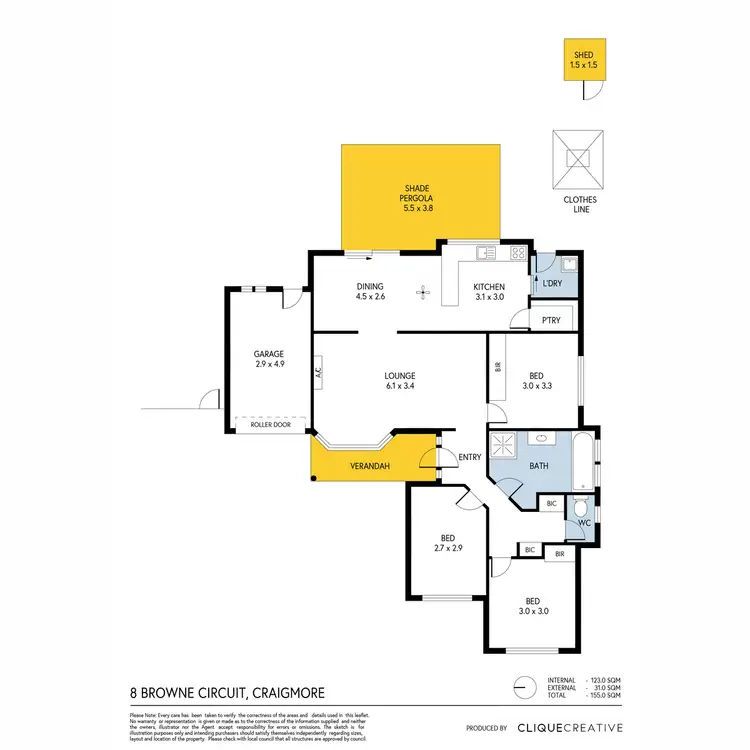 Floorplan of Homely house listing, 8 Browne Circuit, Craigmore SA 5114