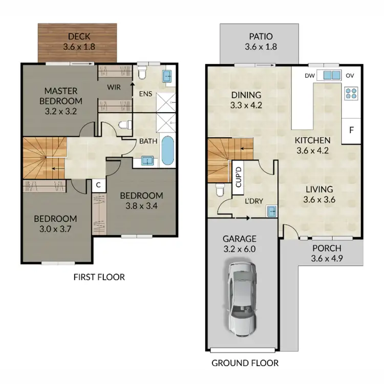 Floorplan of Homely townhouse listing, 13/1 McKenzie Road, Mango Hill QLD 4509