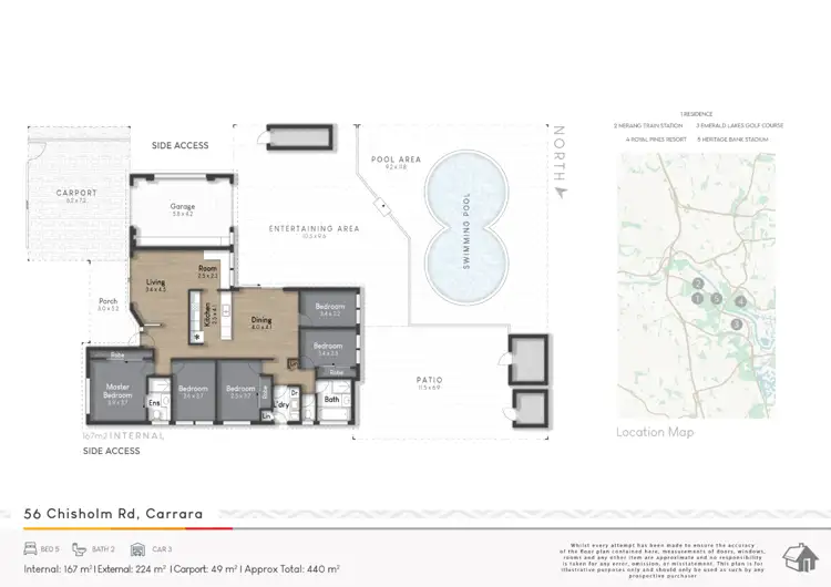 Floorplan of Homely house listing, 56 Chisholm Road, Carrara QLD 4211