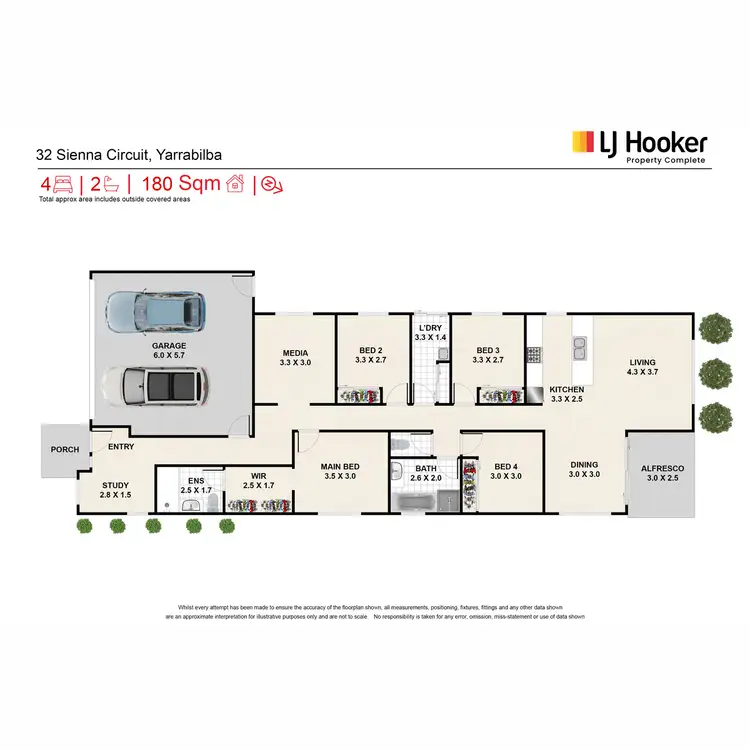 Floorplan of Homely house listing, 32 Sienna Circuit, Yarrabilba QLD 4207