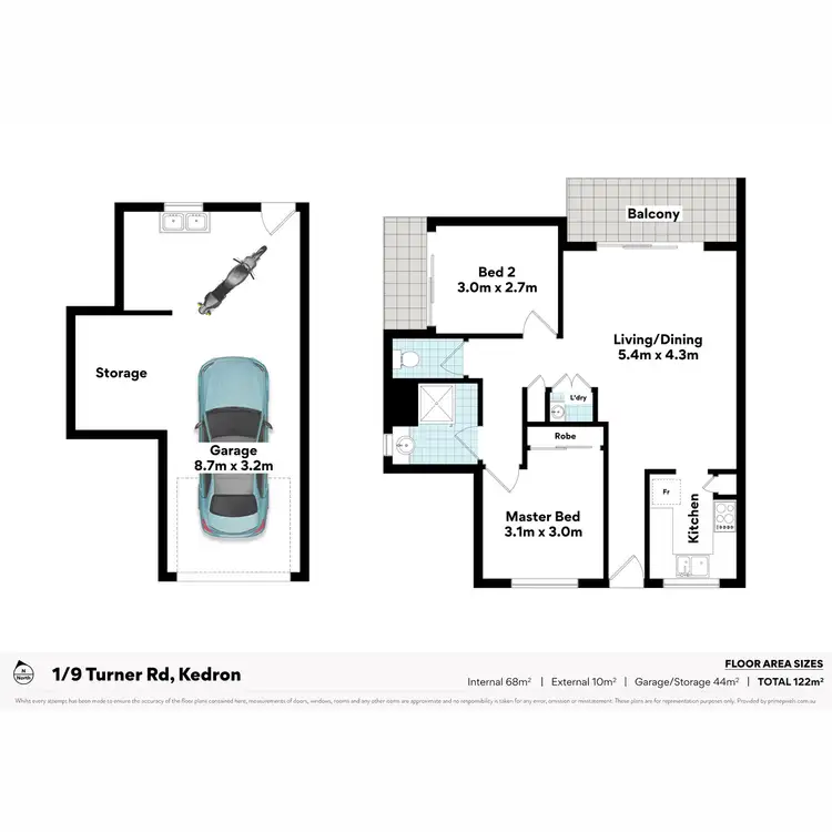 Floorplan of Homely apartment listing, 1/9 Turner Road, Kedron QLD 4031