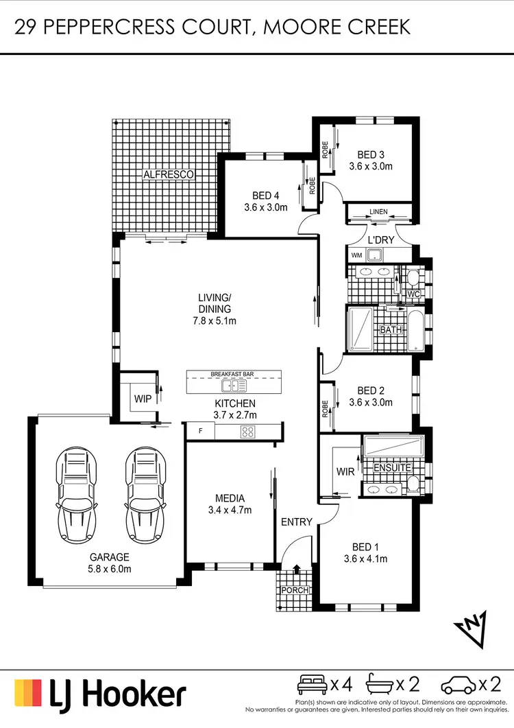 Floorplan of Homely house listing, 29 Peppercress Court, Moore Creek NSW 2340