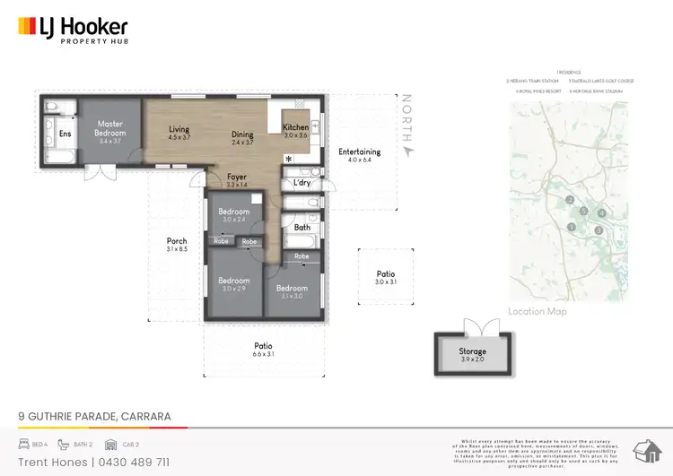 Floorplan of Homely house listing, 9 Guthrie Parade, Carrara QLD 4211