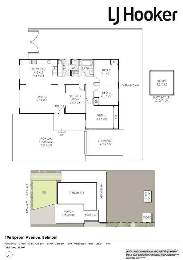 Floorplan of Homely house listing, 196 Epsom Avenue, Belmont WA 6104