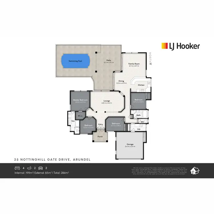 Floorplan of Homely house listing, 25 Nottinghill Gate Drive, Arundel QLD 4214