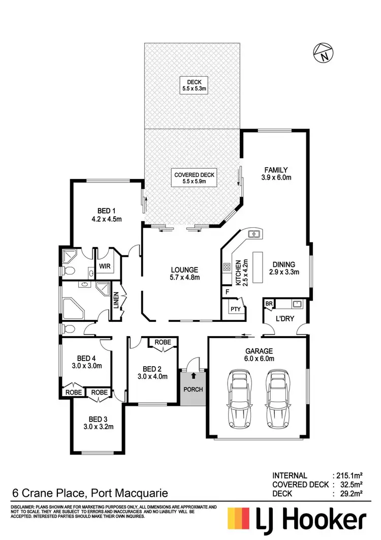 Floorplan of Homely house listing, 6 Crane Place, Port Macquarie NSW 2444
