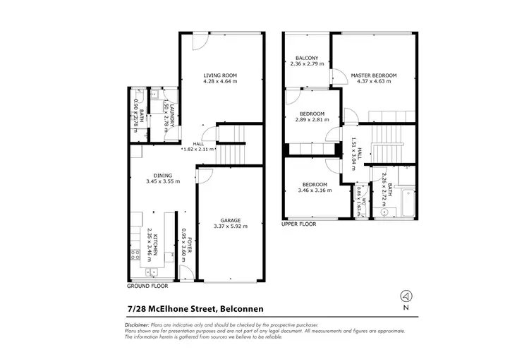 Floorplan of Homely townhouse listing, 7/28 Mcelhone Court, Belconnen ACT 2617