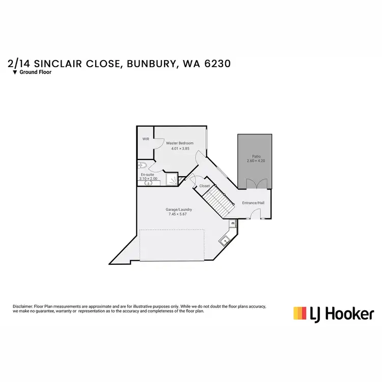 Floorplan of Homely unit listing, 2/14 Sinclair Close, Bunbury WA 6230