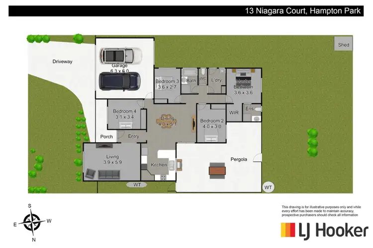 Floorplan of Homely house listing, 13 Niagara Court, Hampton Park VIC 3976