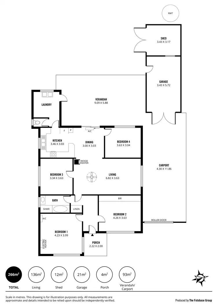 Floorplan of Homely house listing, 12 Harcourt Street, Mansfield Park SA 5012