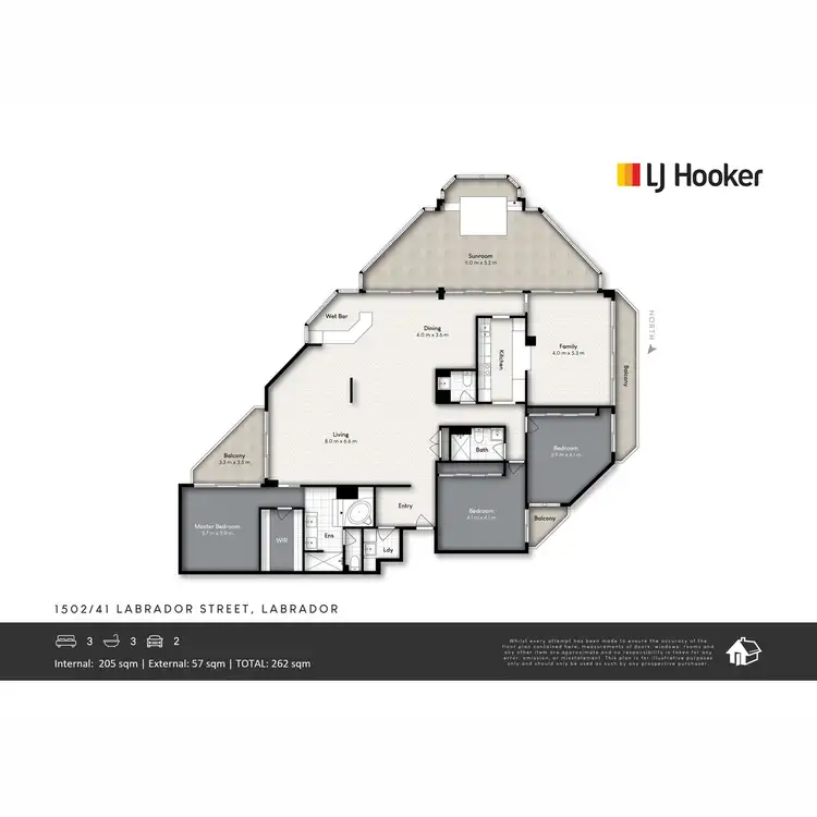 Floorplan of Homely apartment listing, 1502/41 Labrador Street, Labrador QLD 4215