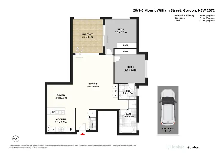 Floorplan of Homely apartment listing, 28/1-5 Mount William Street, Gordon NSW 2072
