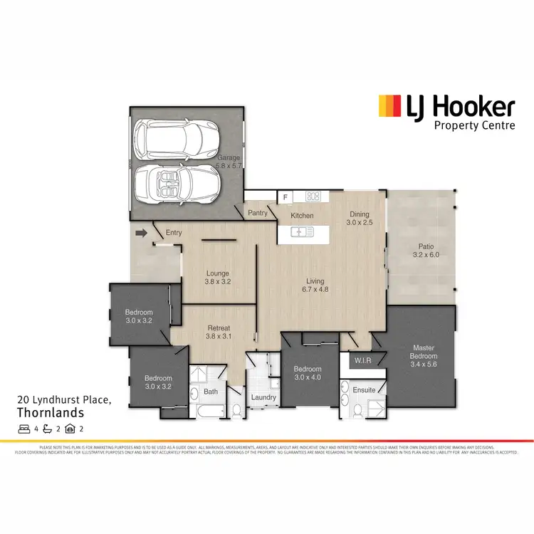 Floorplan of Homely house listing, 20 Lyndhurst Place, Thornlands QLD 4164