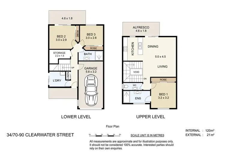 Floorplan of Homely townhouse listing, 34/70-90 Clearwater Street, Bethania QLD 4205