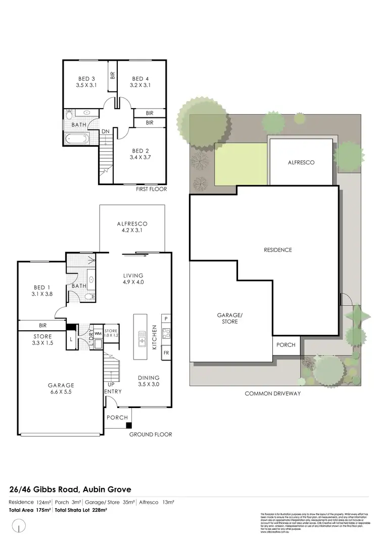 Floorplan of Homely townhouse listing, 26/46 Gibbs Road, Aubin Grove WA 6164