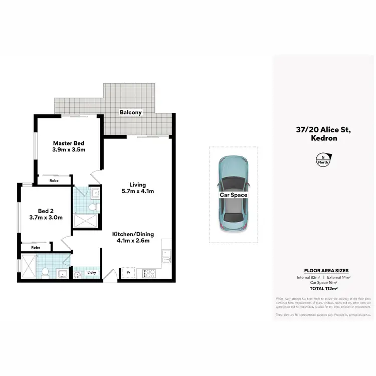Floorplan of Homely apartment listing, 37/20 Alice Street, Kedron QLD 4031