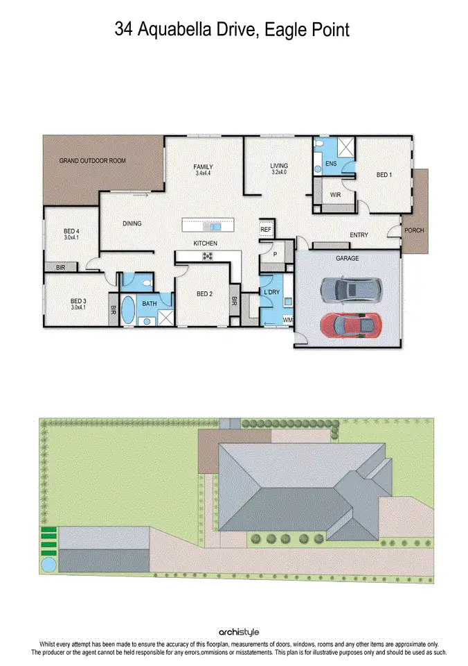 Floorplan of Homely house listing, 34 Aquabella Drive, Eagle Point VIC 3878