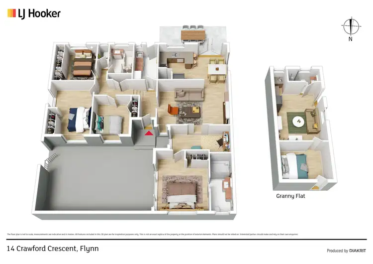 Floorplan of Homely house listing, 14 Crawford Crescent, Flynn ACT 2615