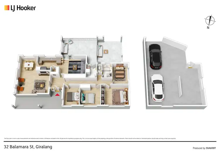 Floorplan of Homely house listing, 32 Balamara Street, Giralang ACT 2617