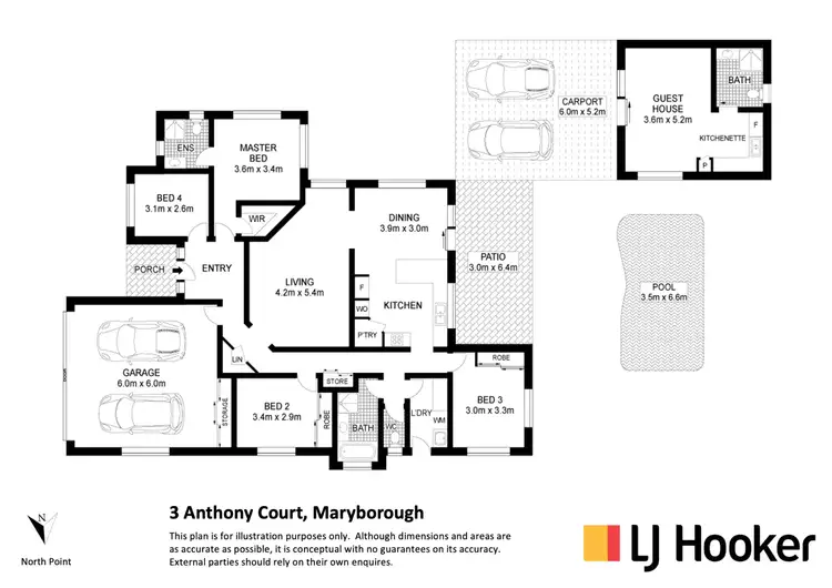 Floorplan of Homely house listing, 3 Anthony Court, Maryborough QLD 4650