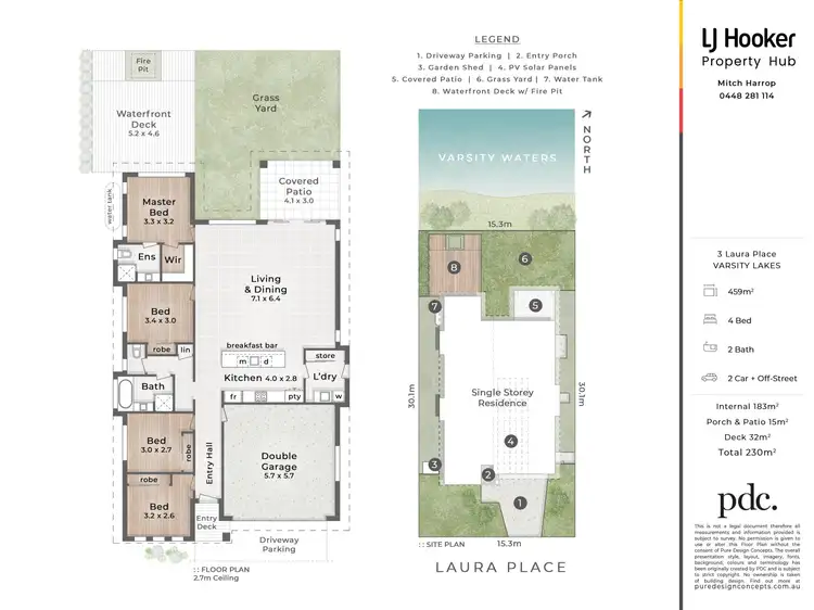 Floorplan of Homely house listing, 3 Laura Place, Varsity Lakes QLD 4227