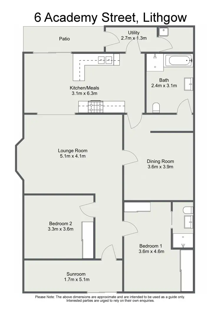 Floorplan of Homely house listing, 6 Academy Street, Lithgow NSW 2790